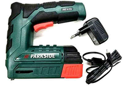 Parkside Akku-Tacker PARKSIDE Akku Ручной степлер PAT 4 D5 4 Volt, mit Klammern u. Nägeln