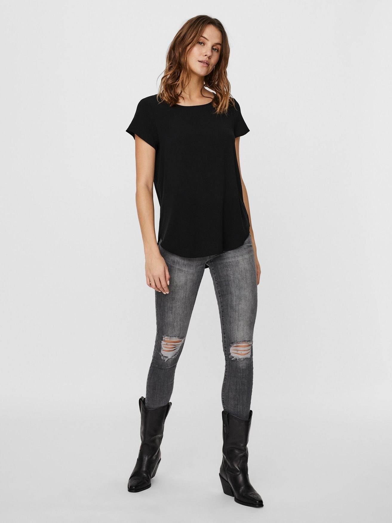 Vero Moda T-Shirt VMBECCA PLAIN SS günstig online kaufen