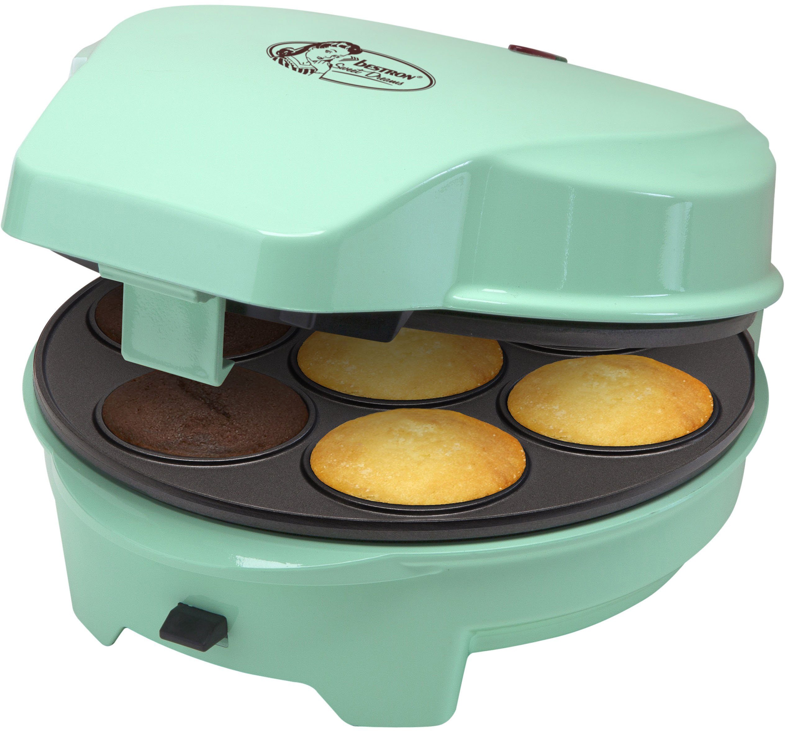 bestron MuffinMaker ASW238 mint Sweet Dreams, 700 W, Retro Design, mit