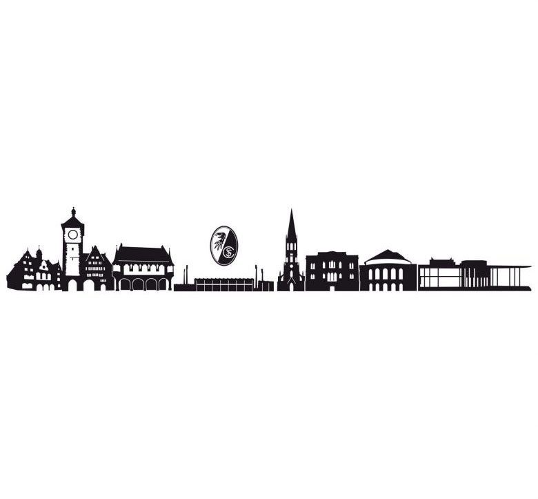 + Skyline SC Fußball Wandtattoo Wall-Art St) Logo (1 Freiburg