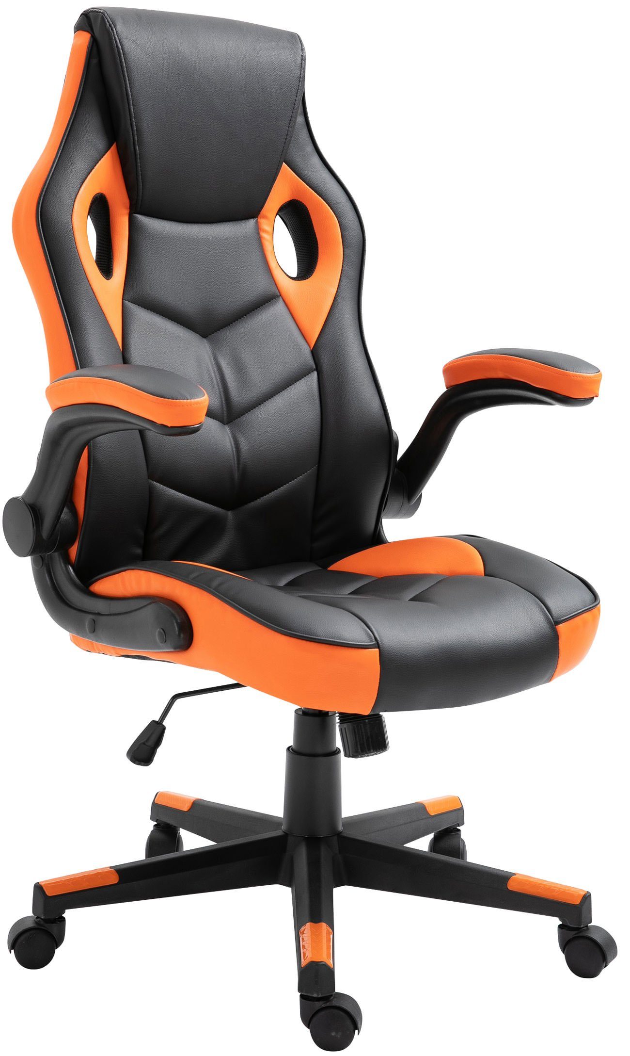 Omis höhenverstellbar Chair Kunstleder, CLP und Gaming drehbar schwarz/orange