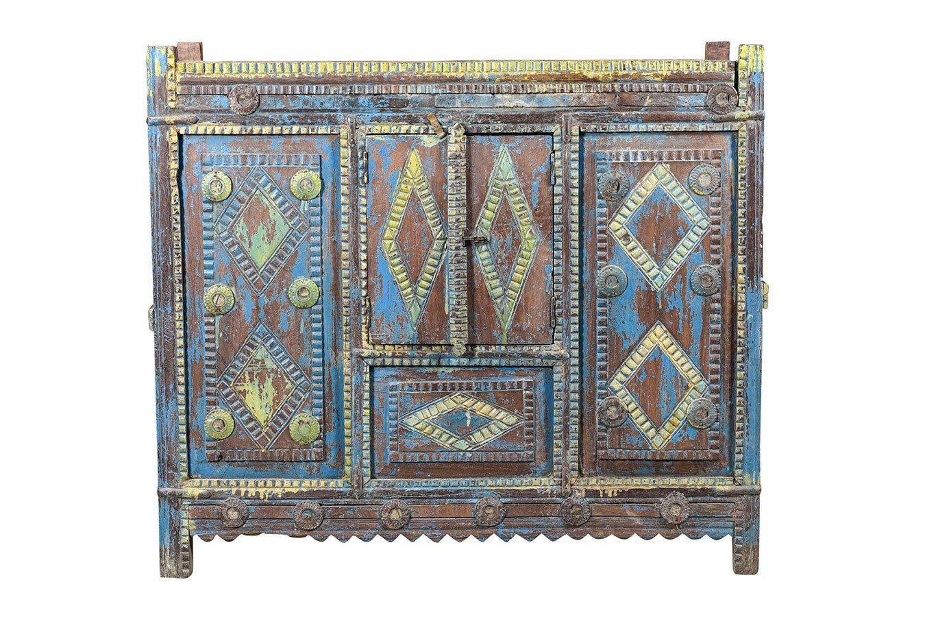 daslagerhaus Sideboard Sideboard Vintage blau gelb