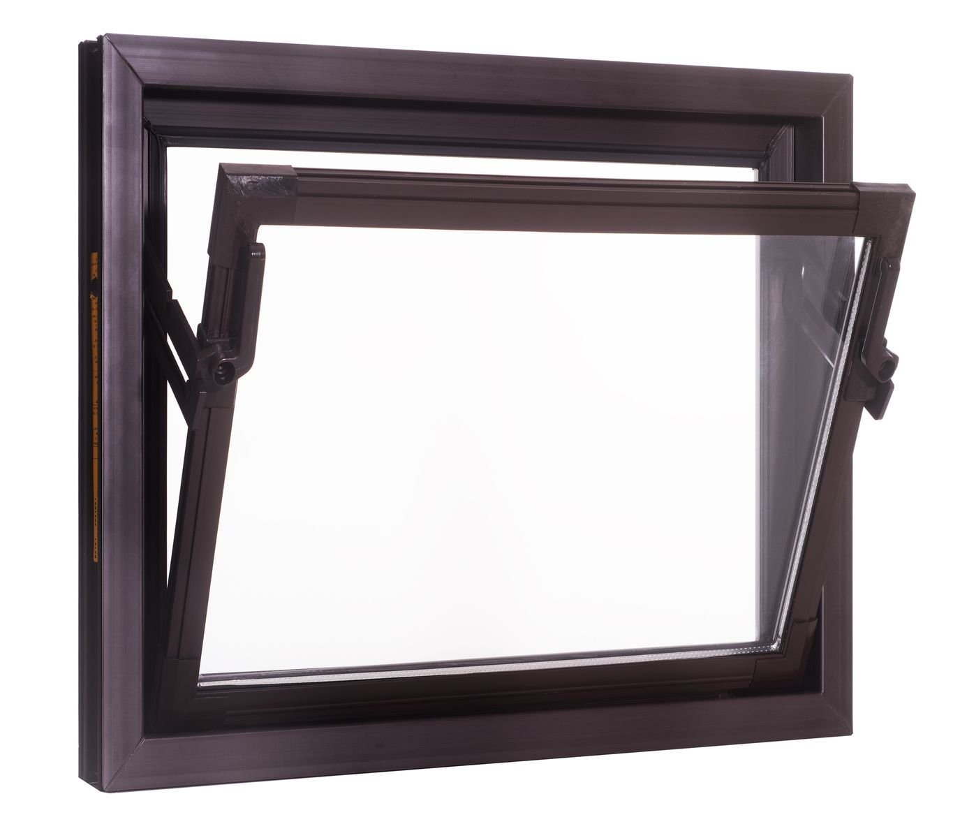 Thumbnail - ACO Severin Ahlmann GmbH & Co. KG Kellerfenster Einfachglas ESG Kunststoff Kippfenster braun, Größe: 50x50cm, wärmeisoli...