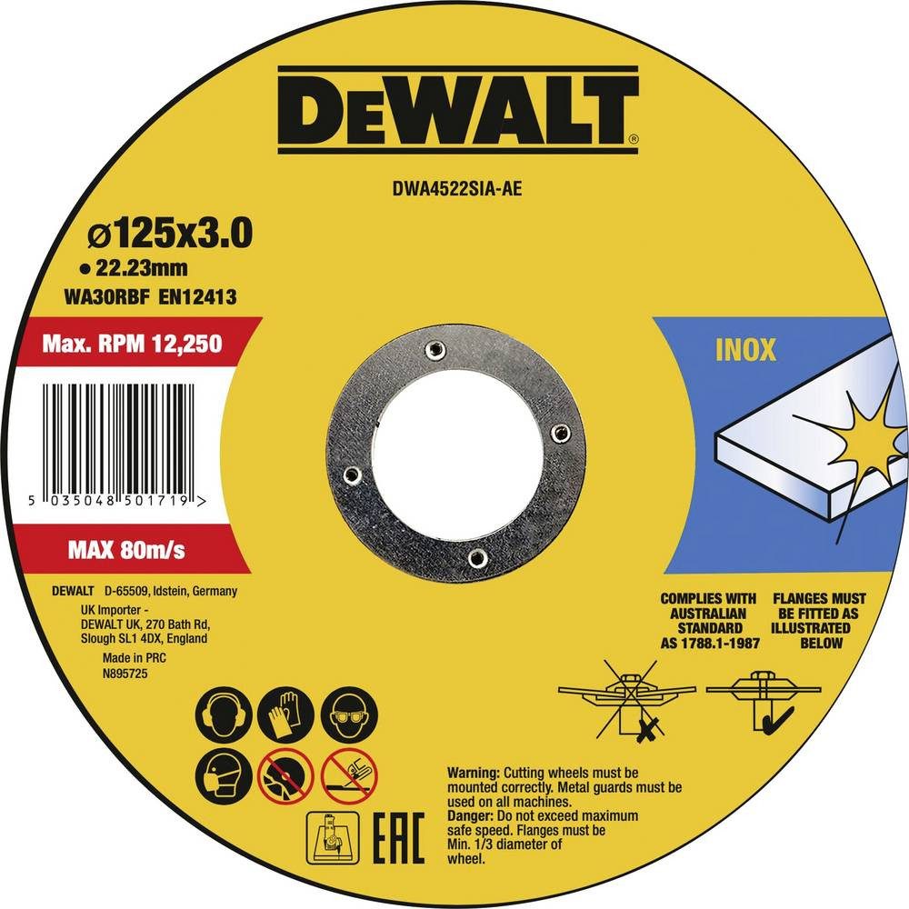 DeWalt Trennscheibe Trennscheibe 125x3x22.23 mm Inox