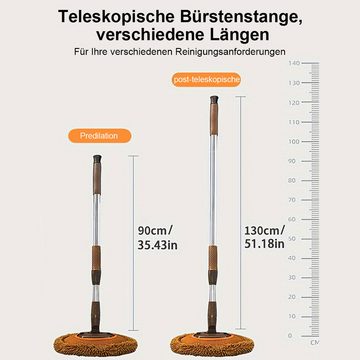 Welikera Wischmopp Einziehbarer Autowaschmopp mit Gebogener Stange,Weiche Chenilleborsten