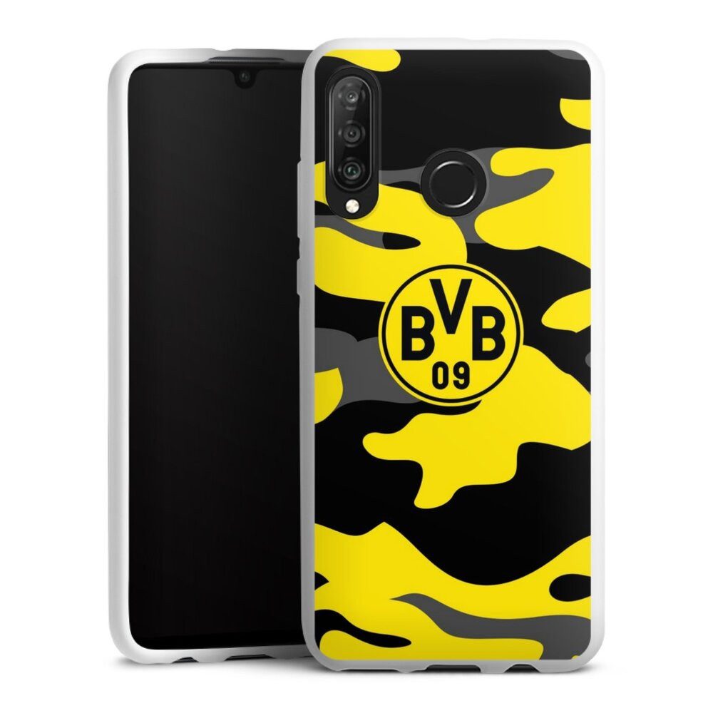 DeinDesign Handyhülle BVB Borussia Dortmund Fanartikel BVB Camo, Huawei P30 Lite Premium Silikon Hülle Bumper Case Handy Schutzhülle