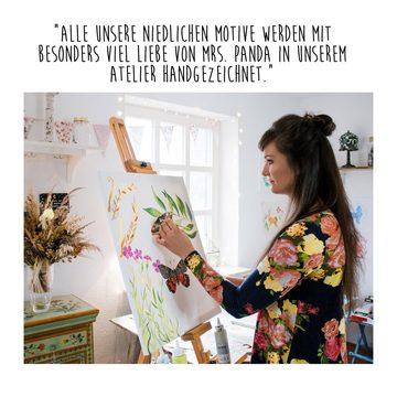 Fußmatte Blume Kleeblatt - Schwarz - Geschenk, Schmutzmatte Auto, Blumen, Auto, Mr. & Mrs. Panda, Höhe: 0.5 mm