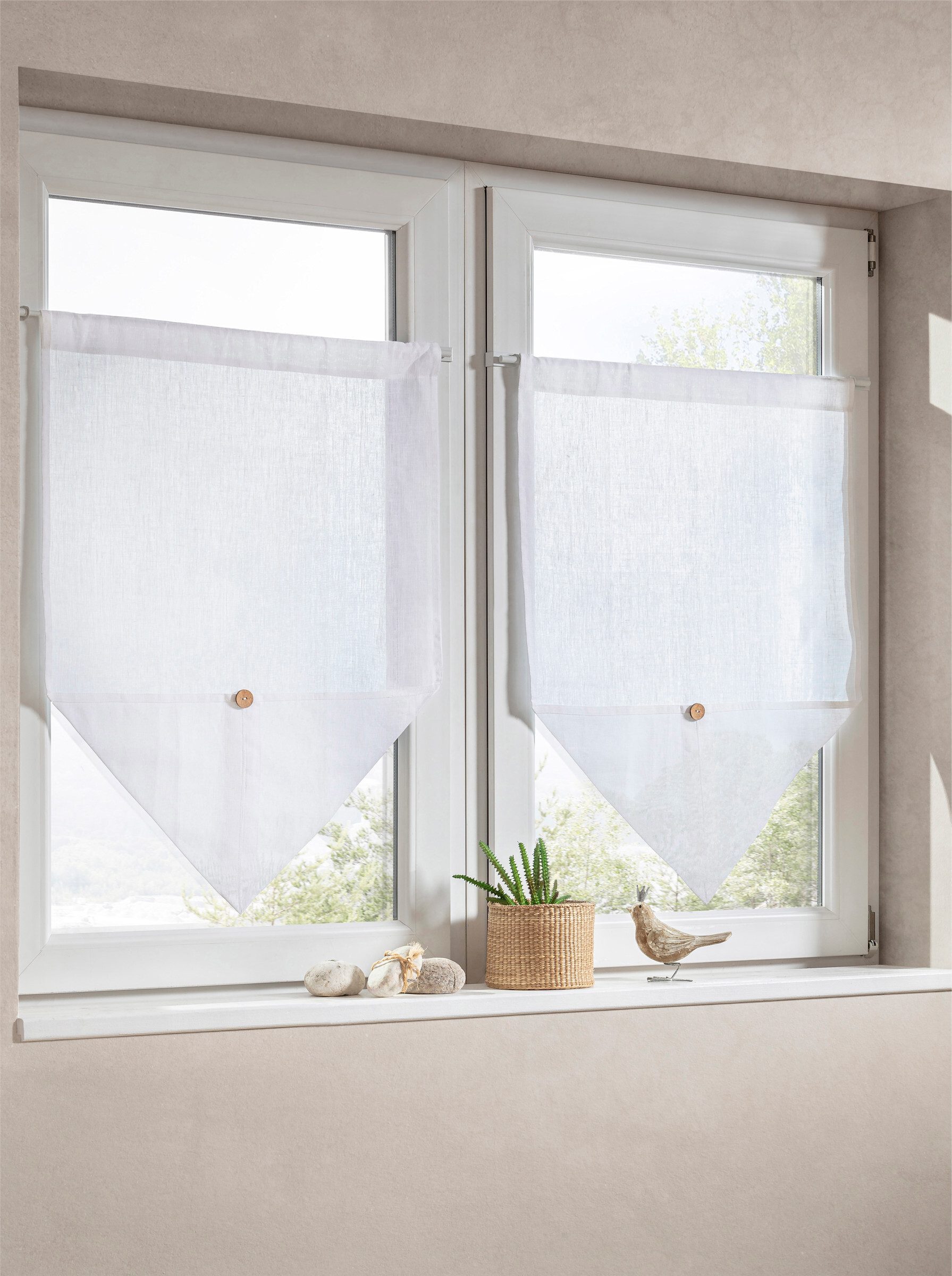heine Gardine Scheibengardine, Stangendurchzug (1 St), günstig online kaufen