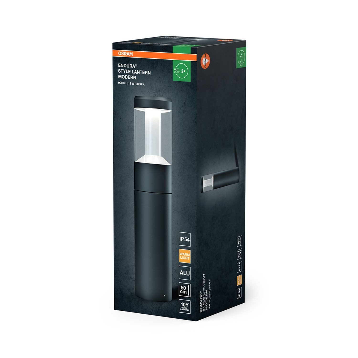 Licht-Erlebnisse Pollerleuchte PALESUN, LED fest integriert, Warmweiß, LED 3000 K 610 lm 50 cm rund Modern Außenleuchte