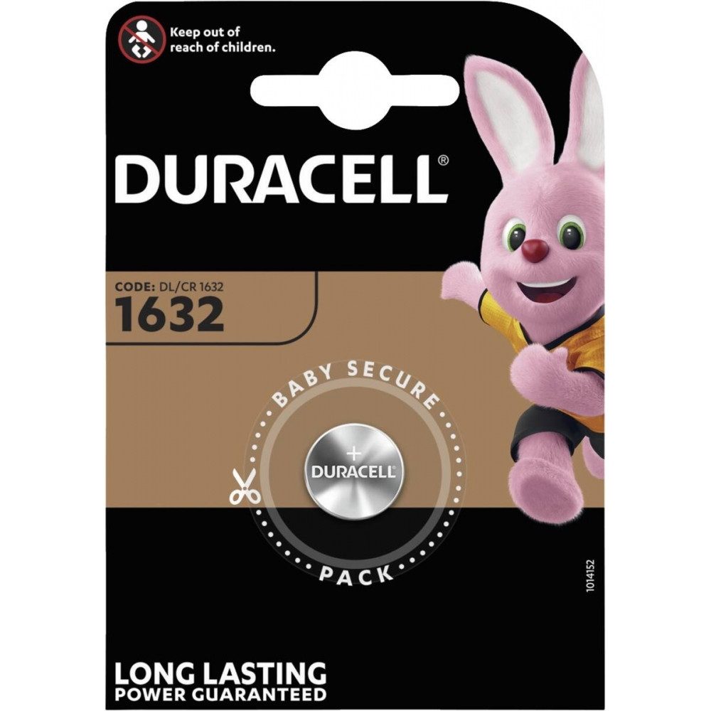 Duracell Duracell Lithium CR 1632 B1 Batterien. Knopfzelle, (3 Volt V), Hohe Leistung von 3 Volt