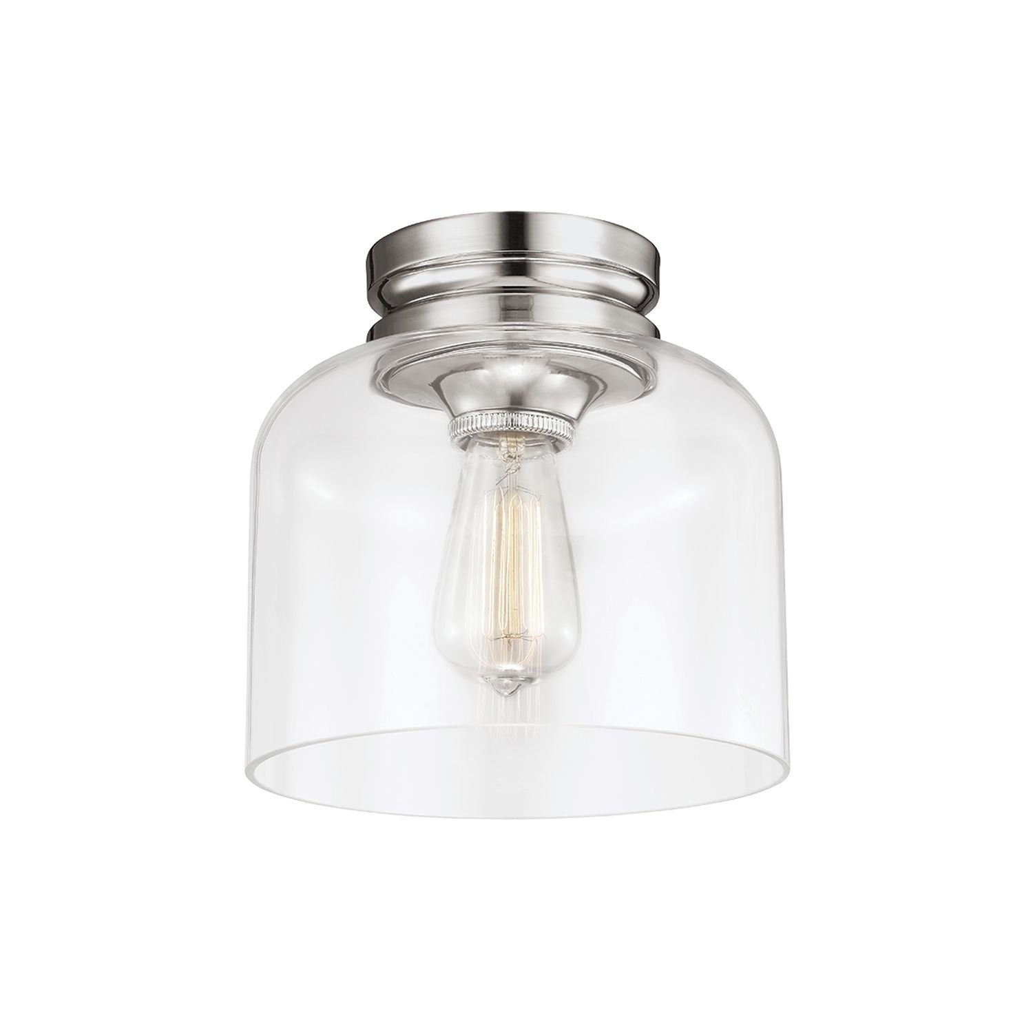 Glas ohne Nickel Deckenleuchte Leuchtmittel, BASRA, Licht-Erlebnisse Industrial E27 Metall Deckenlampe