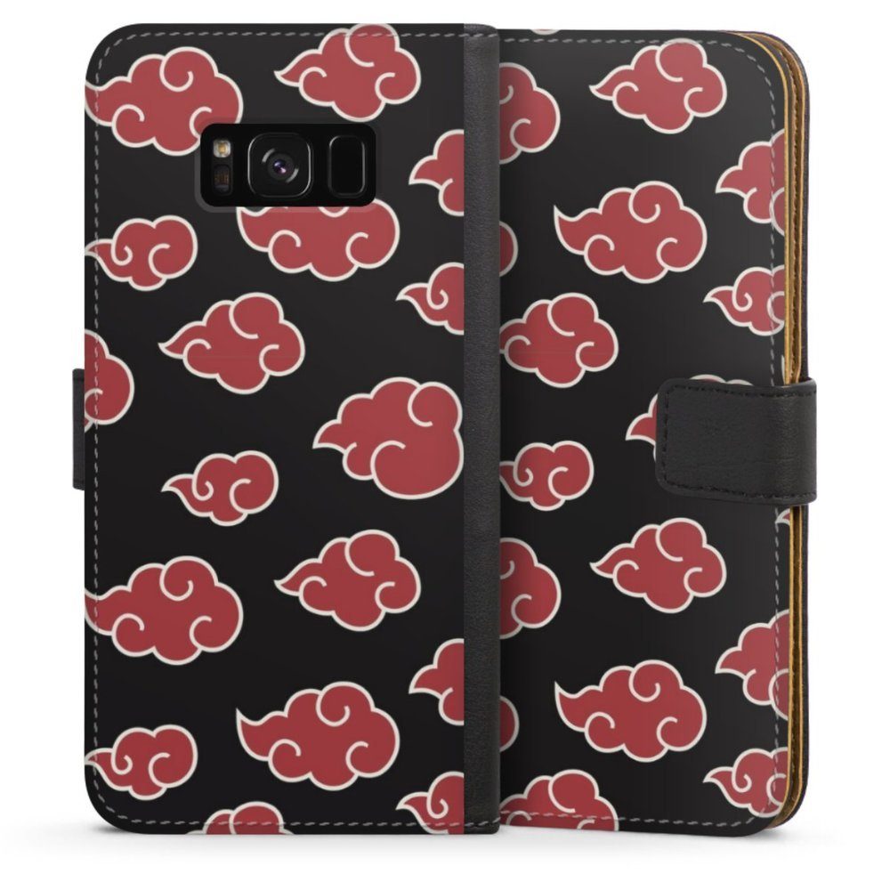DeinDesign Handyhülle Offizielles Lizenzprodukt Naruto Shippuden Akatsuki Akatsuki Pattern, Samsung Galaxy S8 Plus Hülle Handy Flip Case Wallet Cover