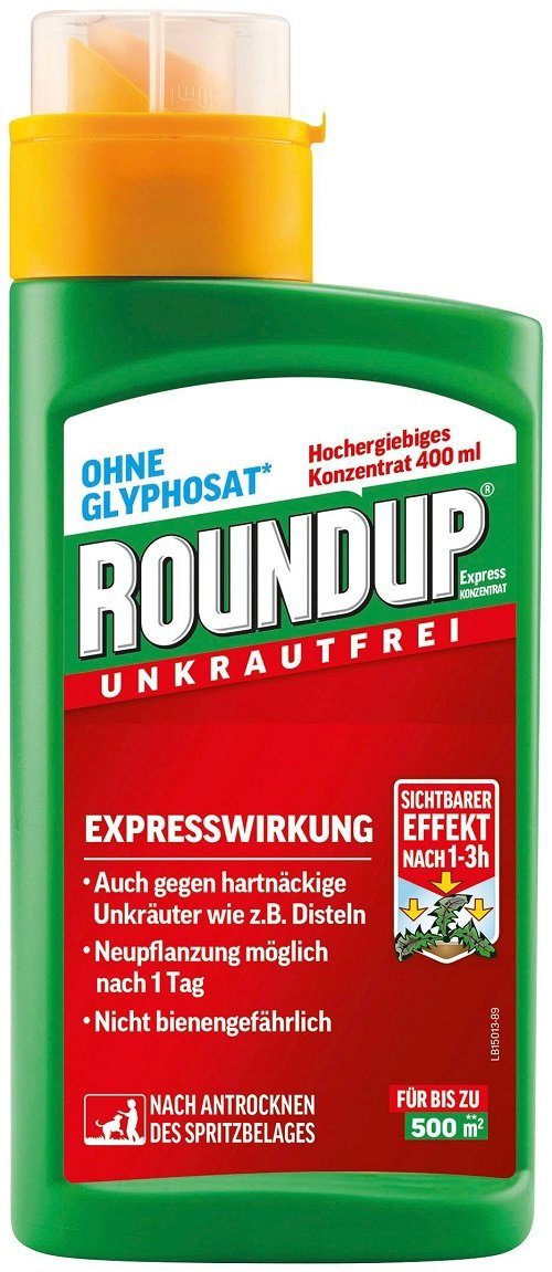 ROUNDUP Unkrautbekämpfungsmittel Roundup Express Unkrautfrei Konzentrat 400 ml