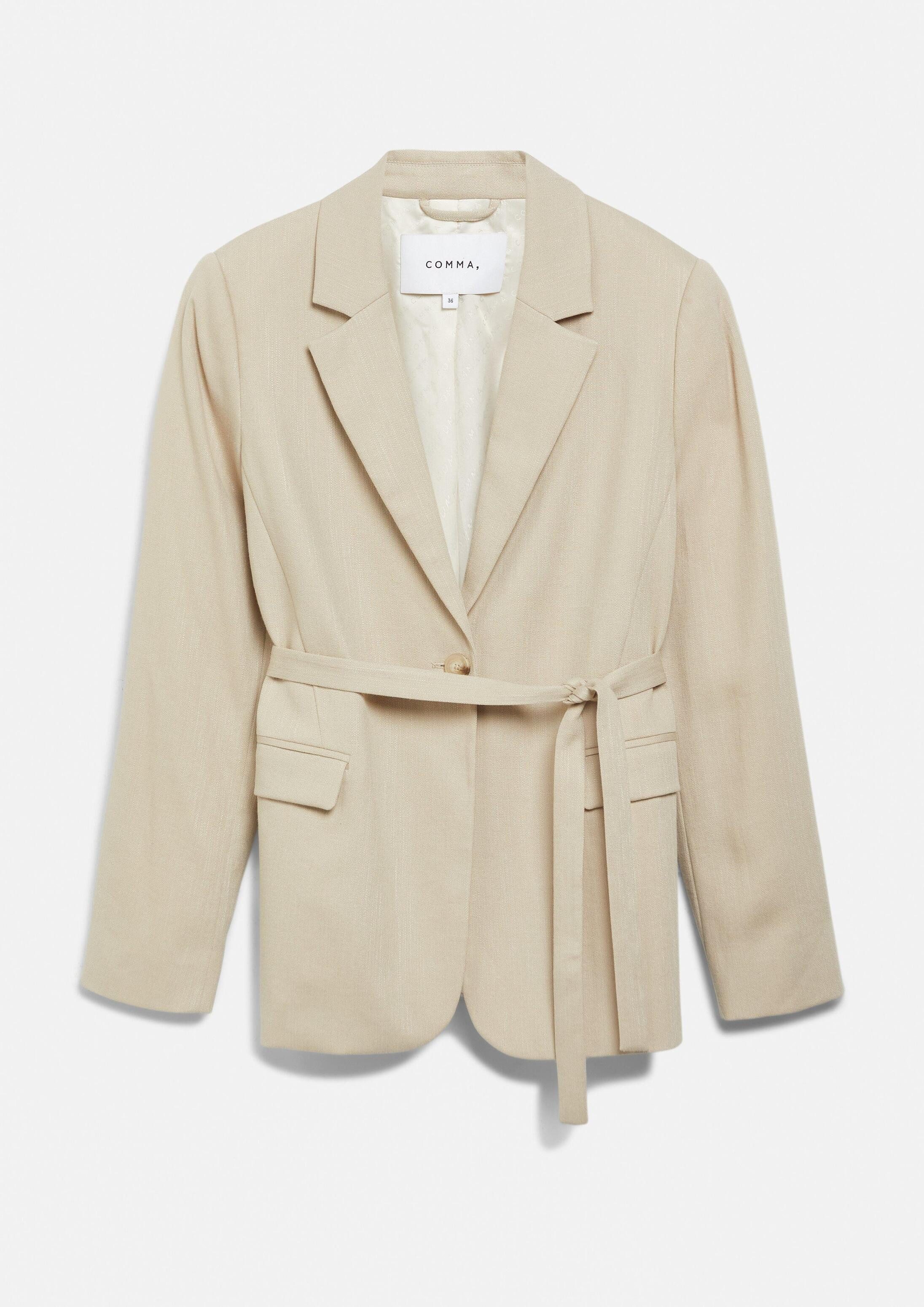comma Jackenblazer Indoor-Blazer Strukturierter Blazer mit Taillenbetonung