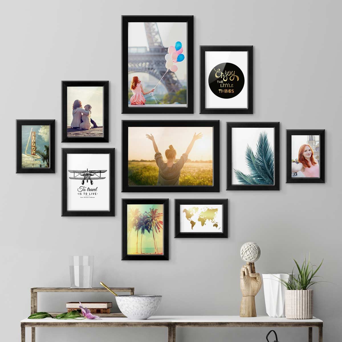 PHOTOLINI Bilderrahmen 10er Set breite Rahmen günstig online kaufen