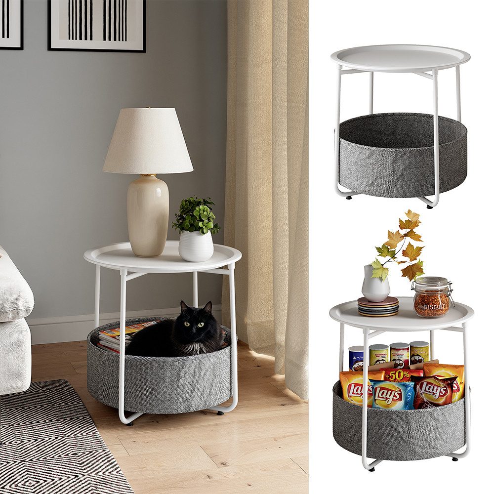 Vicco Couchtisch Liva, Weiß, 47 x 50 cm günstig online kaufen