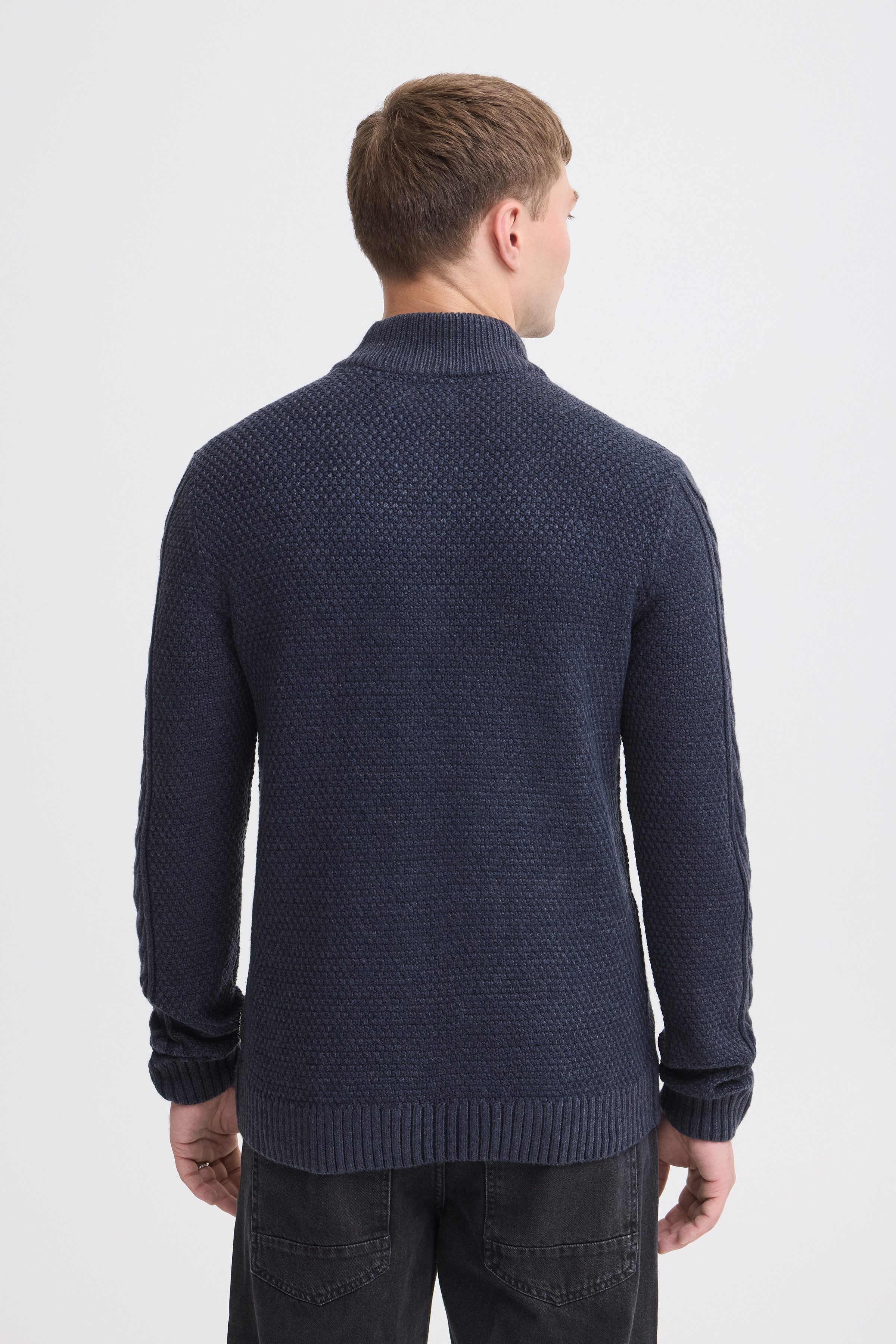 Blend Stehkragenpullover BHBASIM HALF ZIPP Baumwollmischung, regular fit