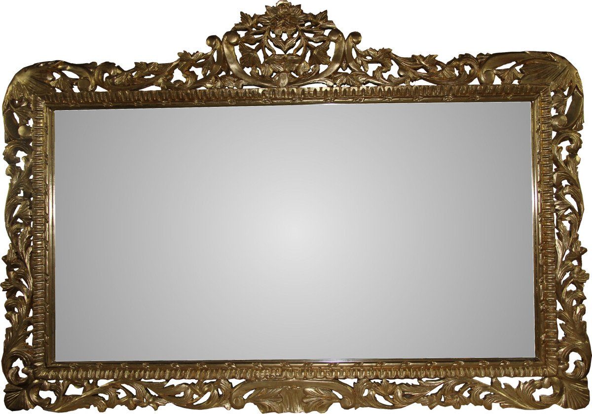 Casa Padrino Barockspiegel Barock Spiegel Gold Handgefertigt 168 x 116 cm - Holzspiegel - Barock Möbel