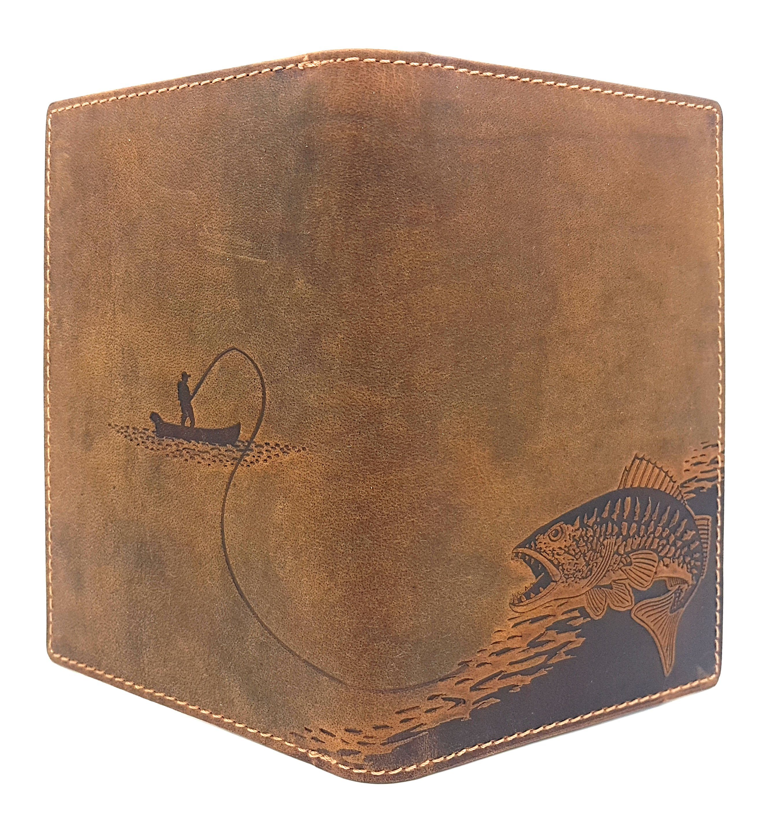 JOCKEY CLUB Brieftasche echt Leder Dokumenten Hülle - Etui mit Zander Prägung