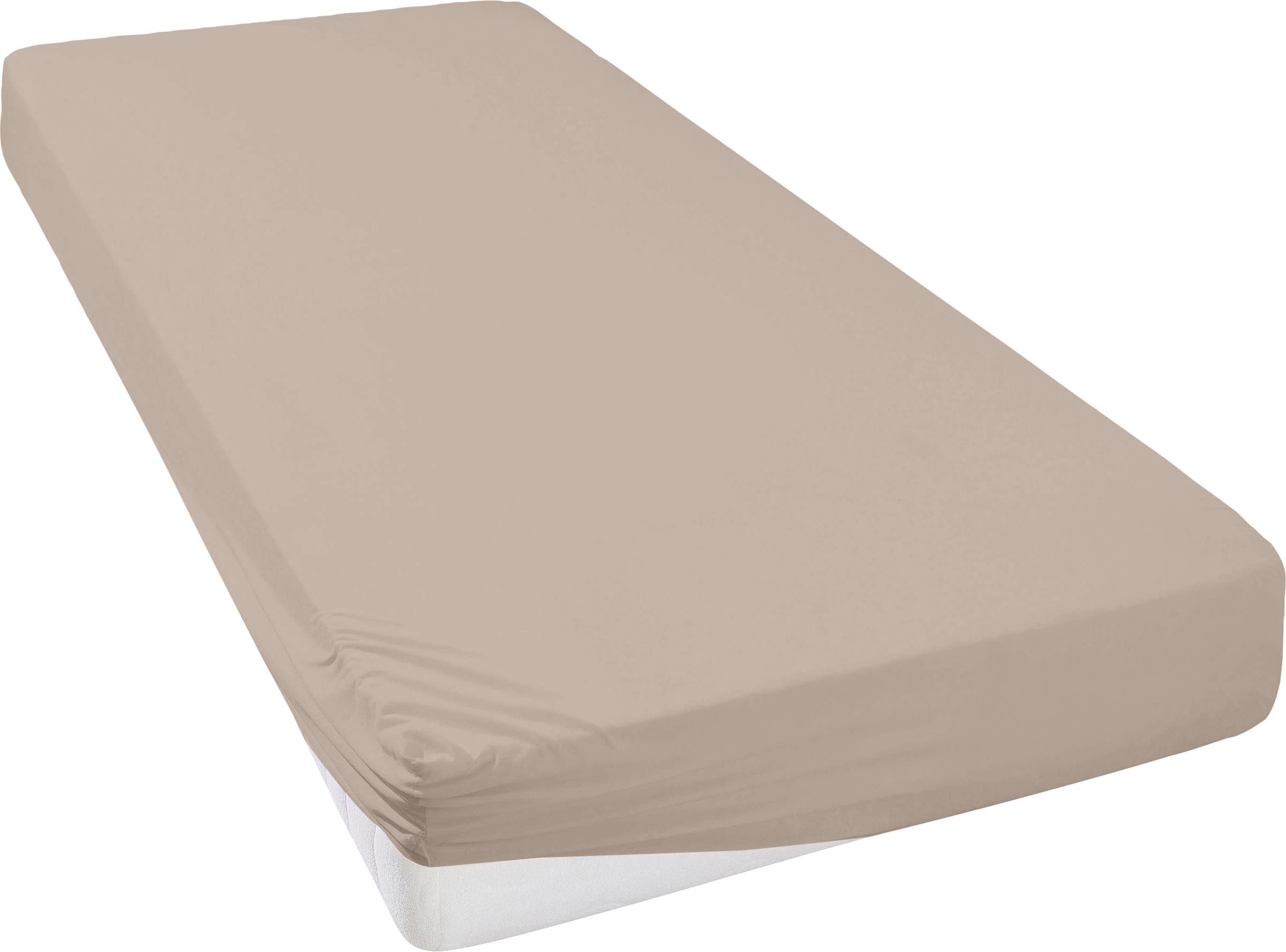 OTTO home Spannbettlaken SOUCY aus Baumwolle mit Elasthan, 160 g/m², Jersey-Elasthan, Gummizug: rundum, (1 Stück), Premium Bettlaken für Matratzen bis 30 cm Höhe, optimale Passform