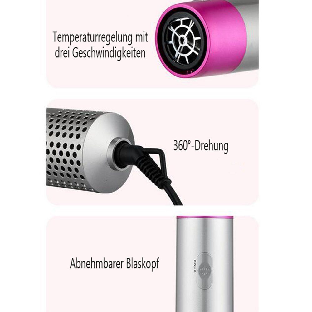 Heißluftbürste Gontence Haartrockner Warmluftbürste, Abnehmbar, Warmluftbürste Negative Ion,