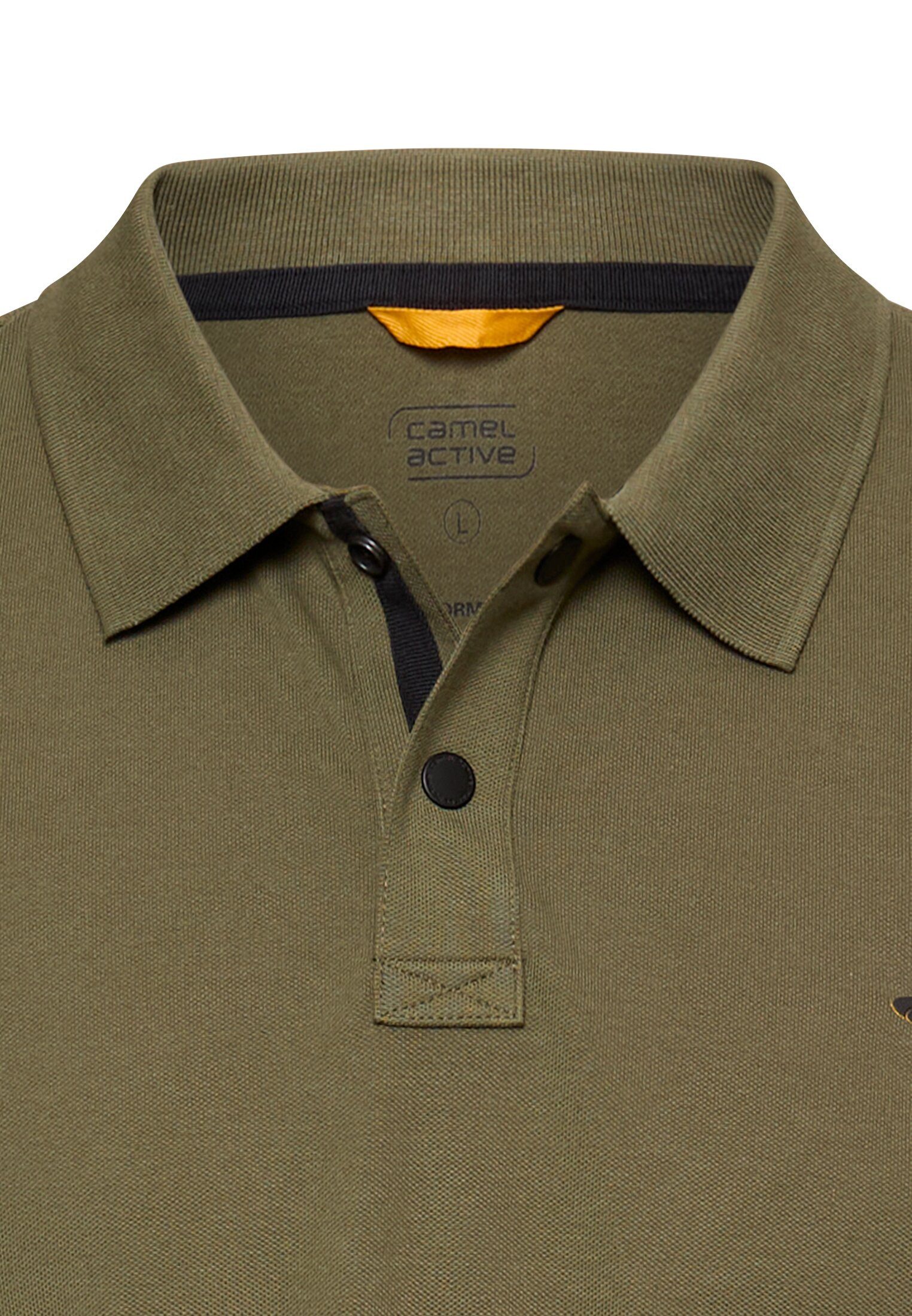 camel active Poloshirt kurzarm, mit Logo-Stickerei