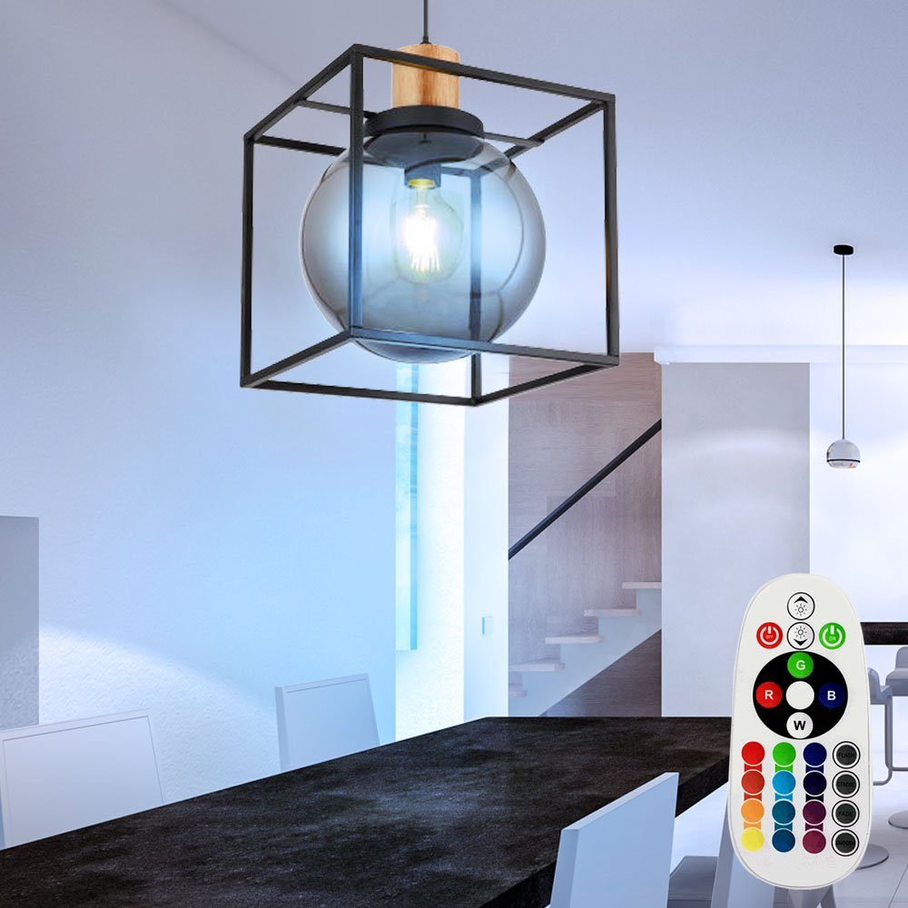 etc-shop Kugelleuchte, Hängelampe Kugel Lampen Esszimmer Kugel  Pendelleuchten Wohnzimmer, Rauchkugel, Fernbedienung Farbwechsel Dimmbar, 9  Watt RGB LED E27, LxBxH 28 x 28 x 120 cm online kaufen | OTTO