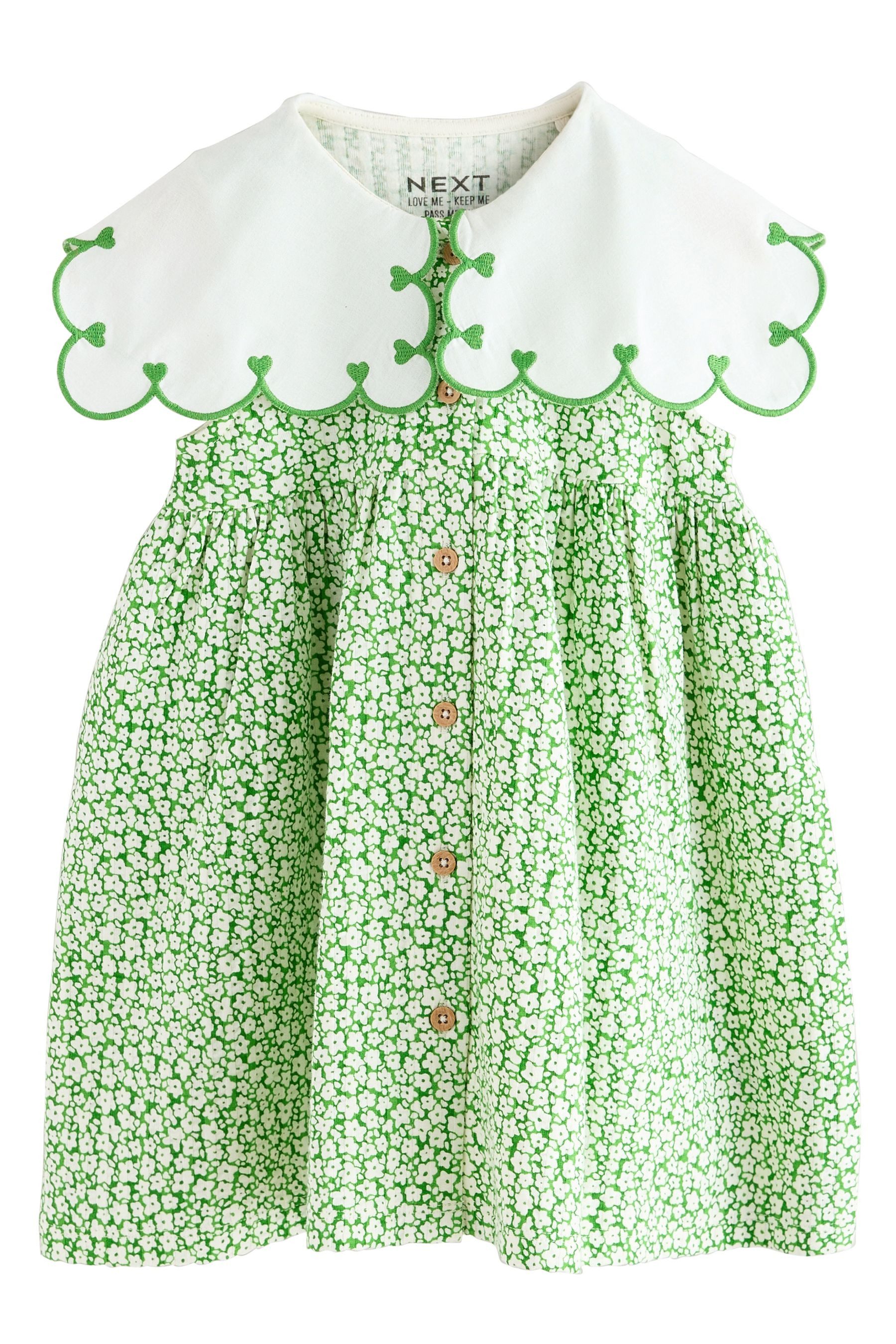 Next Sommerkleid Ärmelloses Sommerkleid mit Kragen (1-tlg)