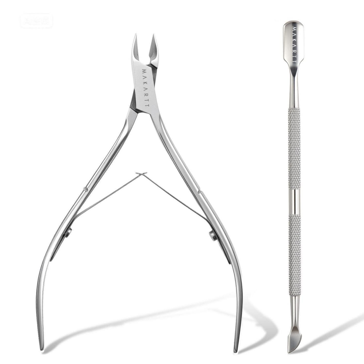 LuxusKollektion Nagelhautentferner Nagelhaut Trimmer & Set Silber