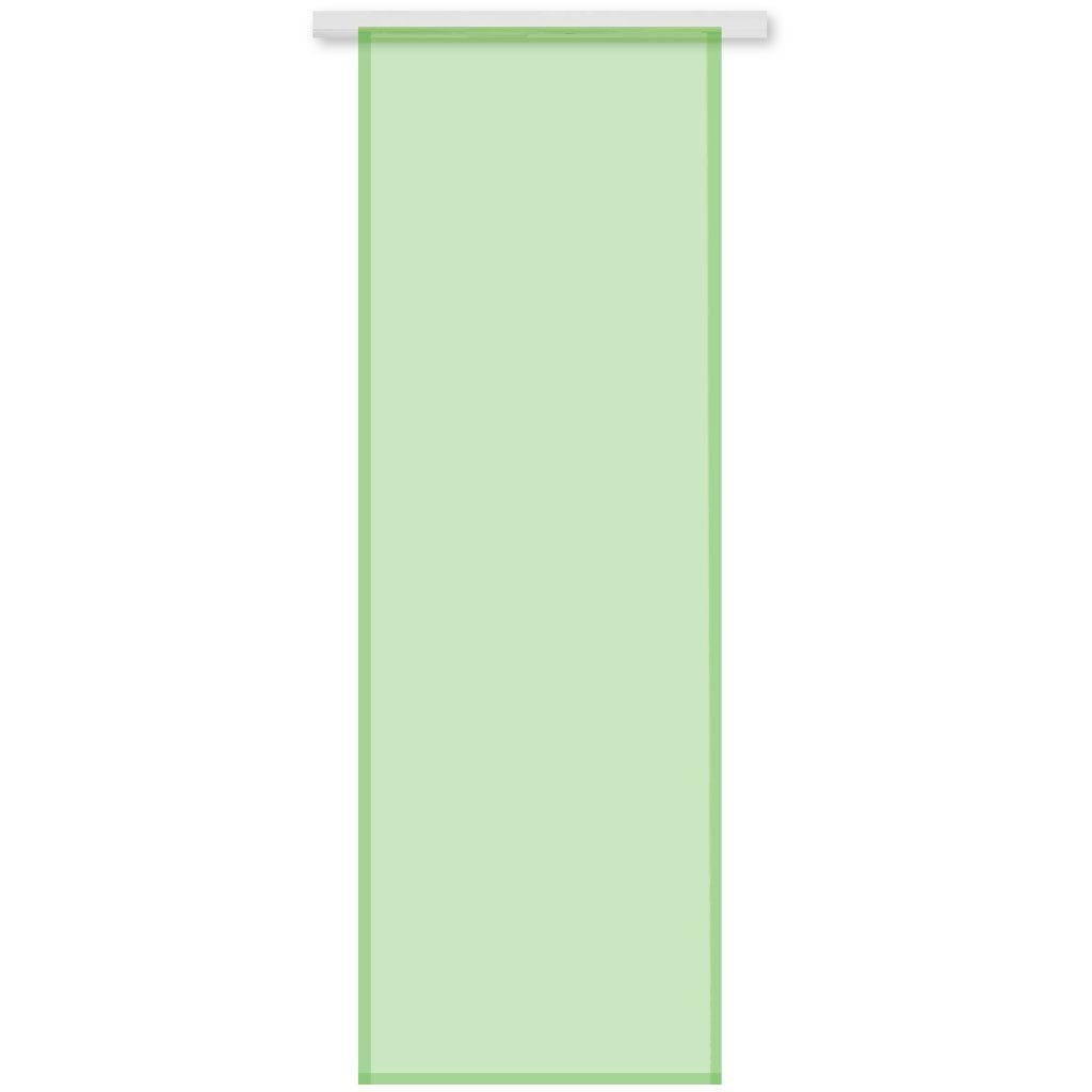 Schiebegardine transparent Blumen grün  60cm x 245cm 