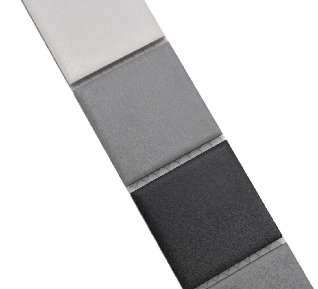 Mosani Fliesen-Bordüre Mosaik Bordüre Borde mix grau Keramik