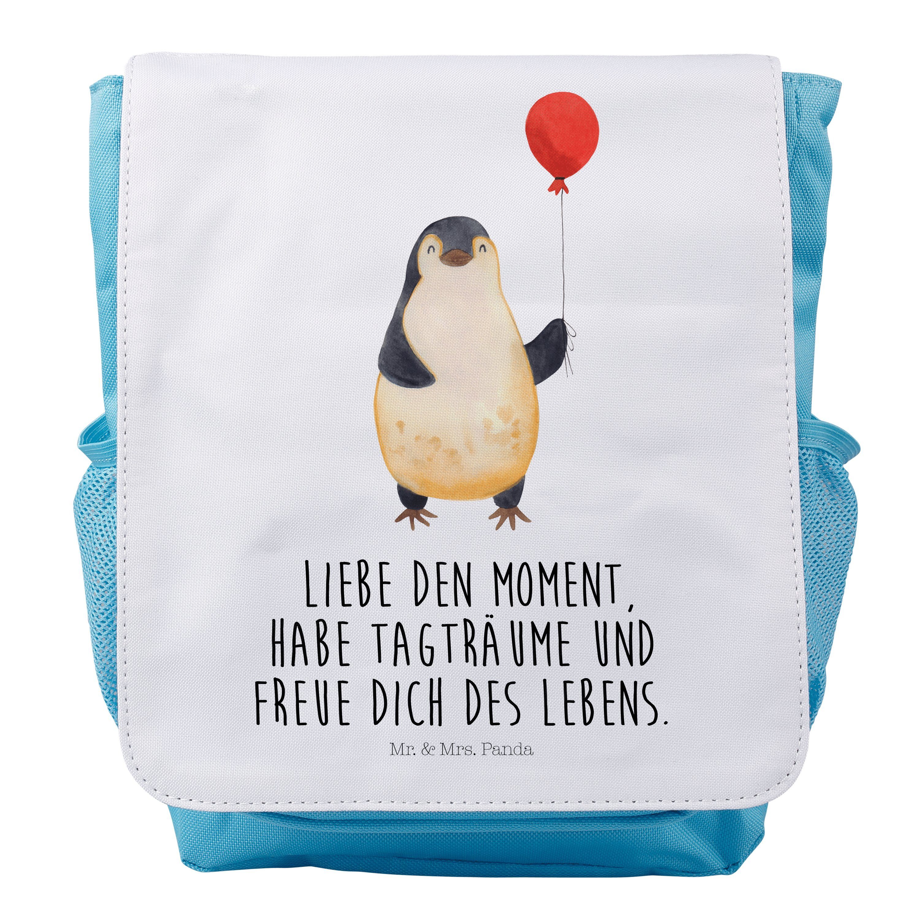 Mr. & Mrs. Panda Kinderrucksack Jungen Pinguin Luftballon - Weiß - Geschenk, Rucksack, Geschenk Freun