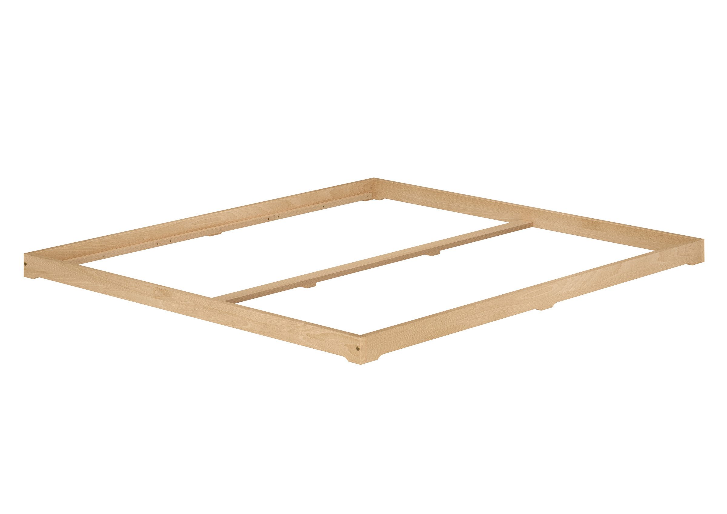 ERST-HOLZ Futonbett Breites Bodenbett Doppelbett Buche Massiv 180 cm x 200 günstig online kaufen