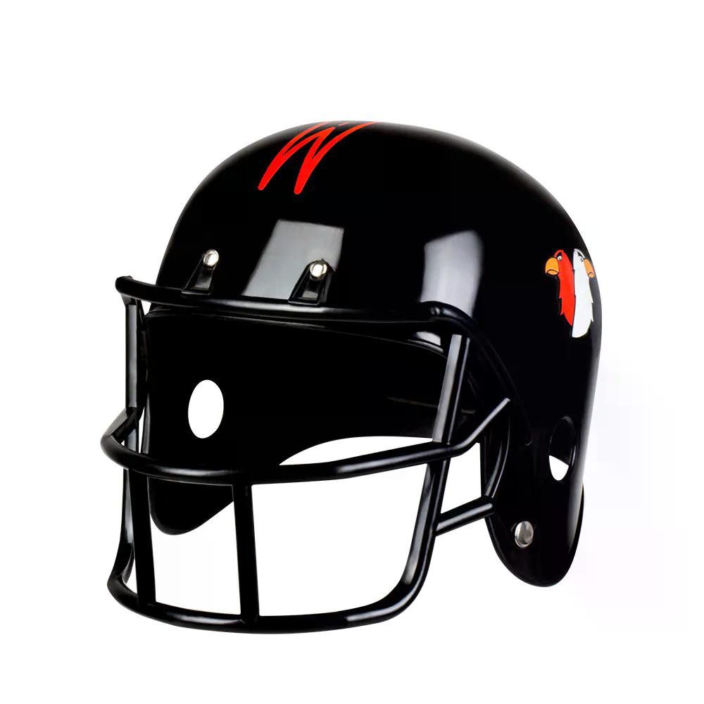 Boland Kostüm American Football Helm schwarz Sporthelm für Karneval-Kostüm, Zubehör für Sportler- und Football-Kostüme, innen mit Schaustoff