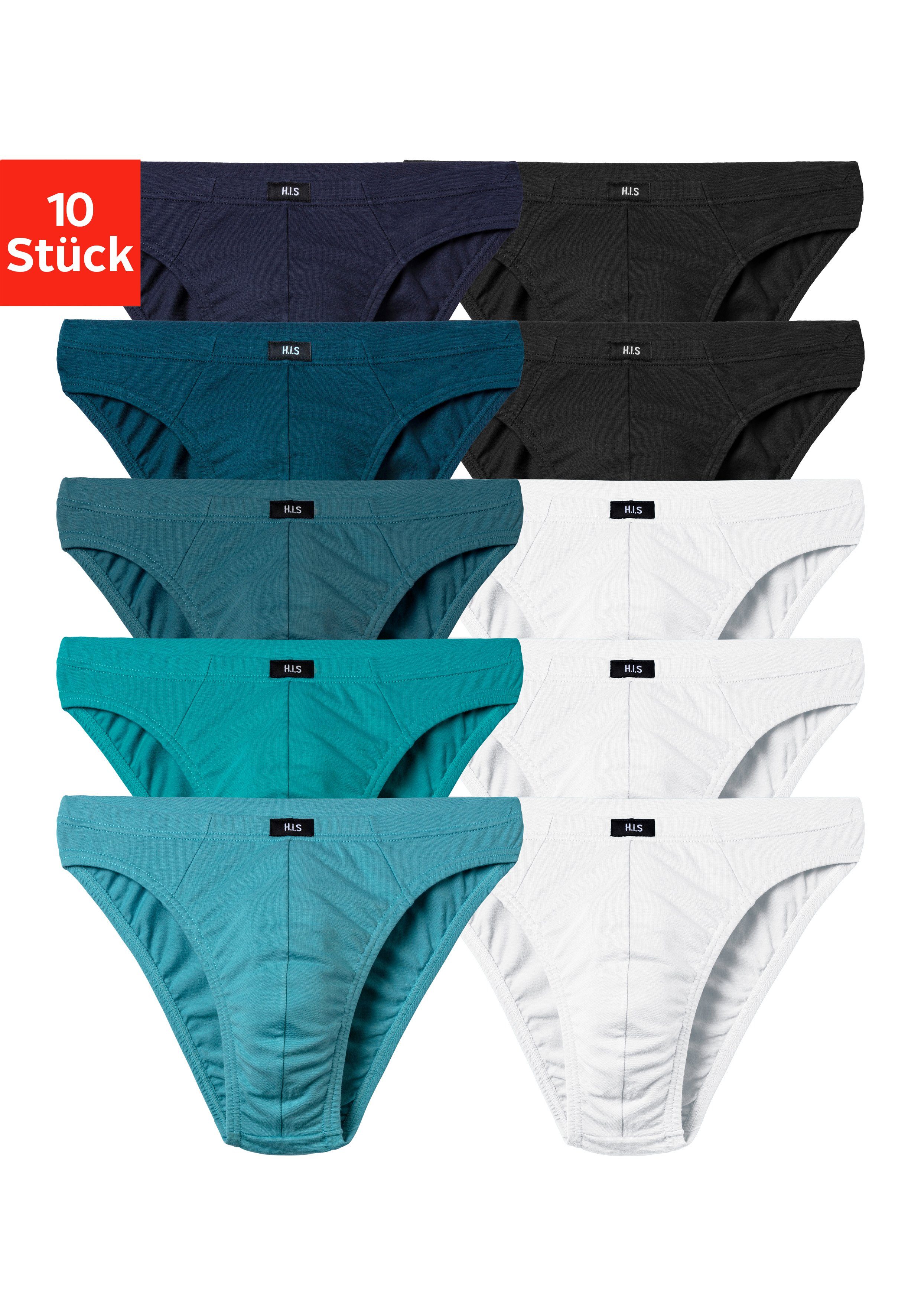 H.I.S Slip Herren Minislip (Packung, 10-St) in Baumwoll-Mix