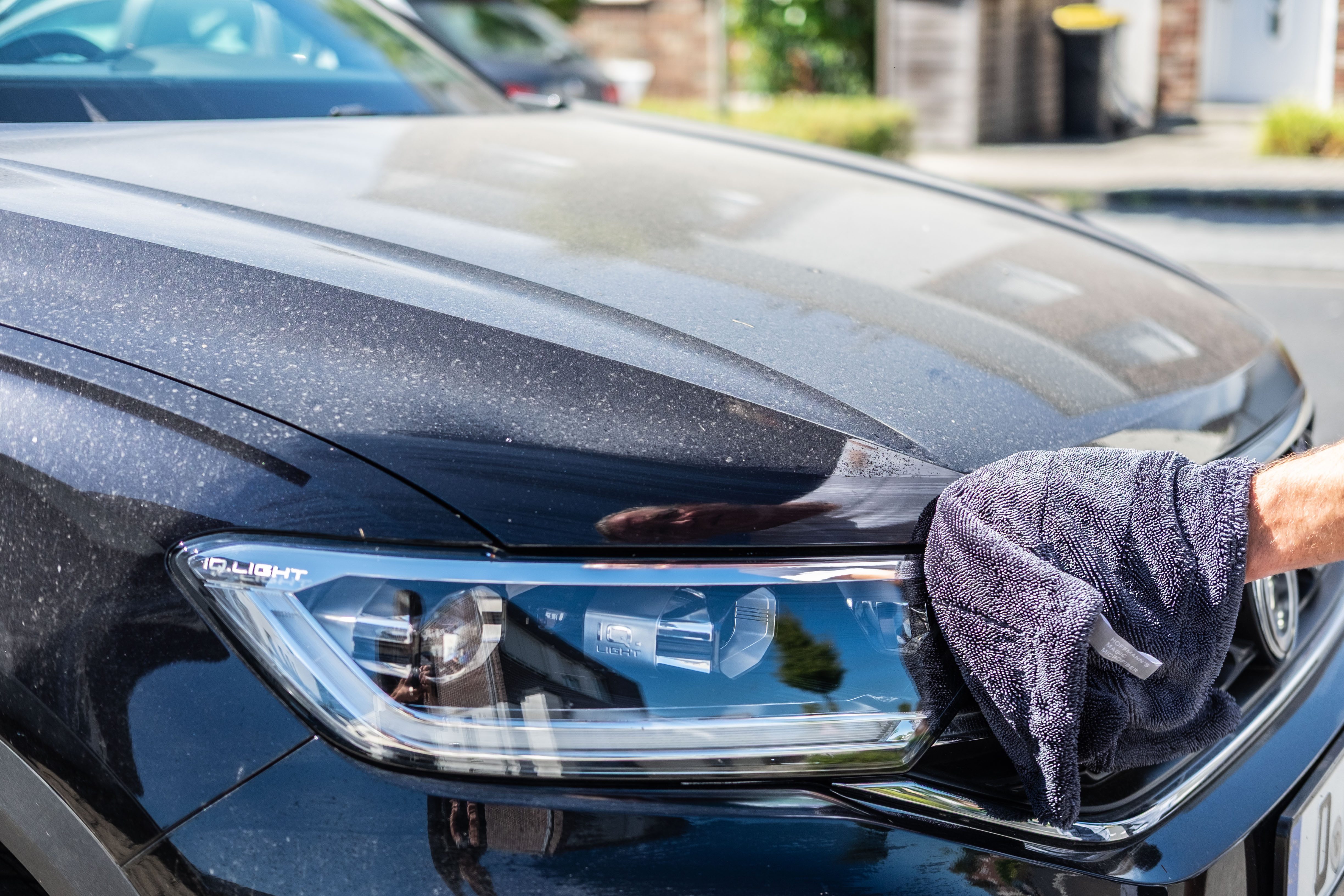 HH-Haushalt Auto Profi Microfasertuch Trockentuch, 1200 GSM, 2-lagig, 40 x 40 cm Pflegetuch (Polyester, 40x40 cm, Auto Trockentuch (keine Wasserflecken und Schlieren), Fahrzeugpflege, extrem saugfähig, 1-tlg., Premium-Trockentuch – ideal für Lack, Felgen und Innenraum, Saugstark, schnell trocknend, sanft, 2-lagig, Premiumqualität)