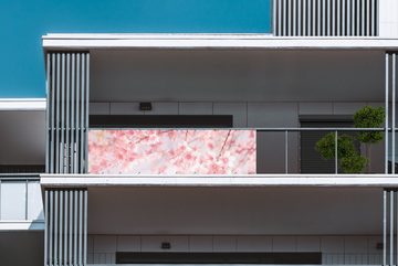 MuchoWow Balkonsichtschutz Baum - Blumen - Frühling (1-St) Balkonbanner, Sichtschutz für den Balkon, Robustes und wetterfest