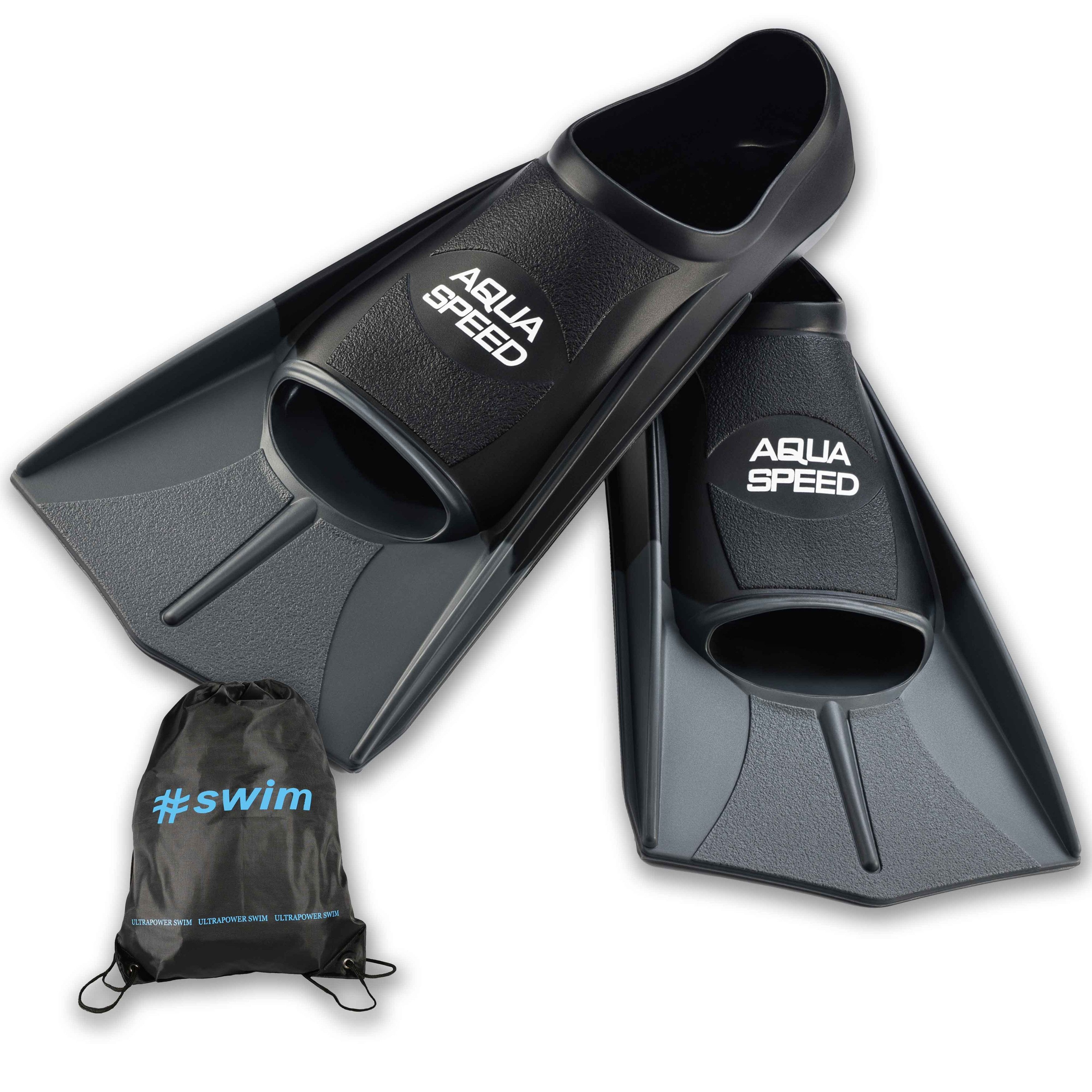 Aqua Speed Flosse Kurze Trainingsflossen Hoher Vortrieb Perfekt für Schwimmtraining, Maximale Kraftübertragung durch verstärkte Seitenelemente