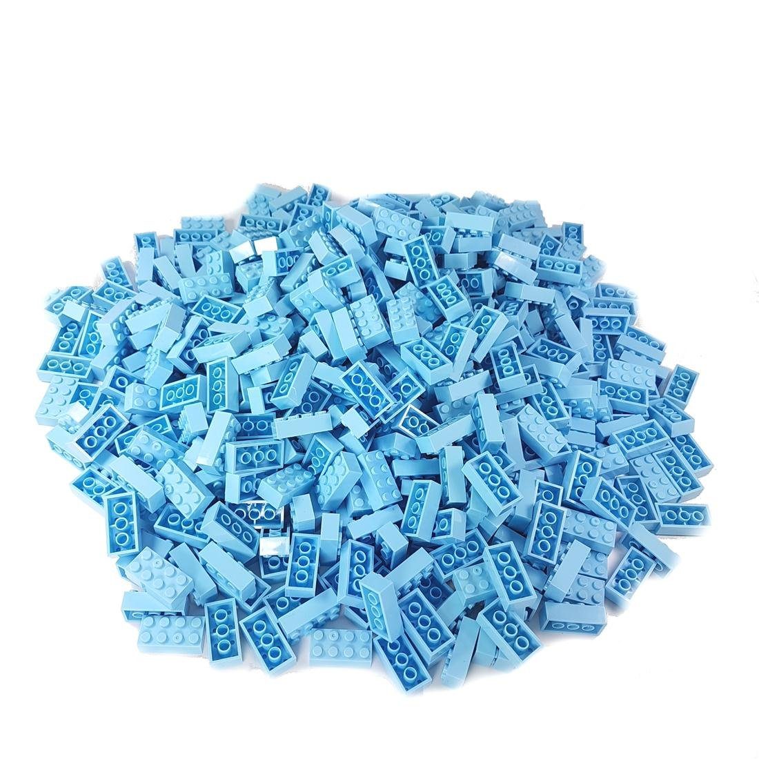 Herstellern - Katara Box, zu Kompatibel Box-Set Konstruktionsspielsteine Bausteine (3er + Steinen Platte Set), mit hellblau 520 + Anderen verschiedene allen Farben