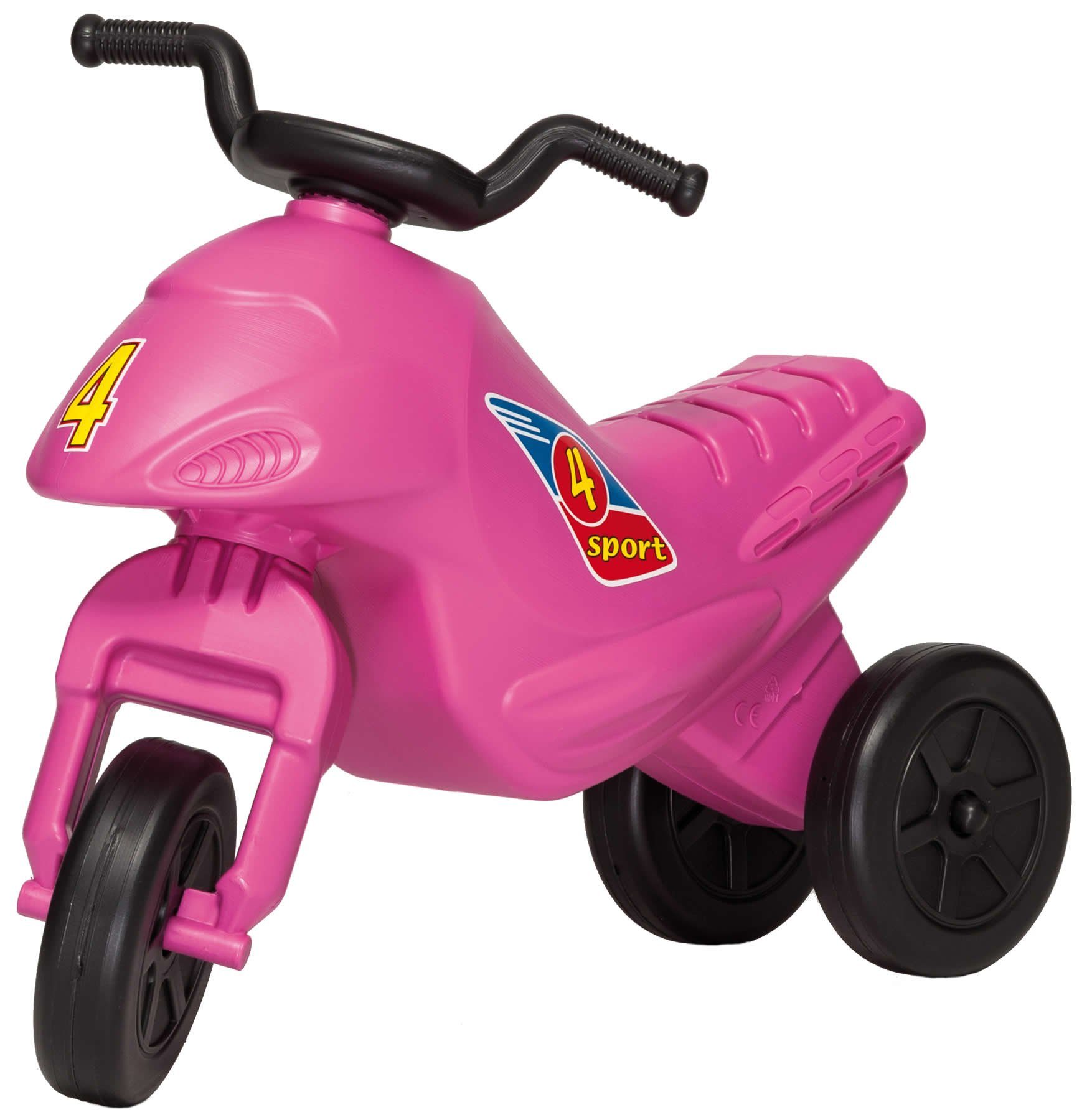 Dohany Rutschmotorrad Rutscher Fahrzeug 4 Mini Laufrad Lauflernrad pink, Belastbarkeit 25 kg