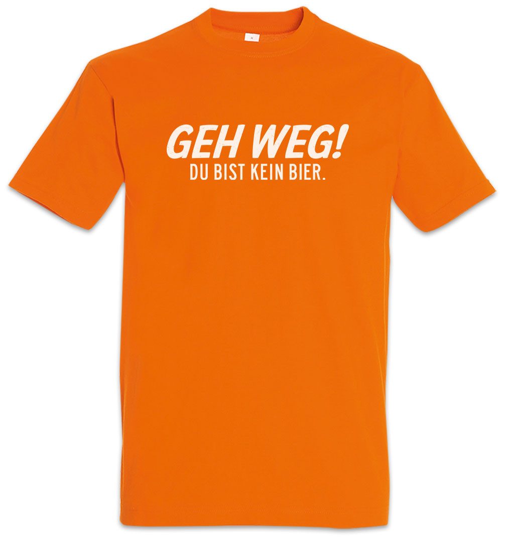Urban Backwoods Print-Shirt Geh weg! Du bist kein Bier. Herren T-Shirt Beer Party Kostüm Fasching (1-tlg) Karneval Verkleidung Fastnacht Fassenacht Faschings-Shirt