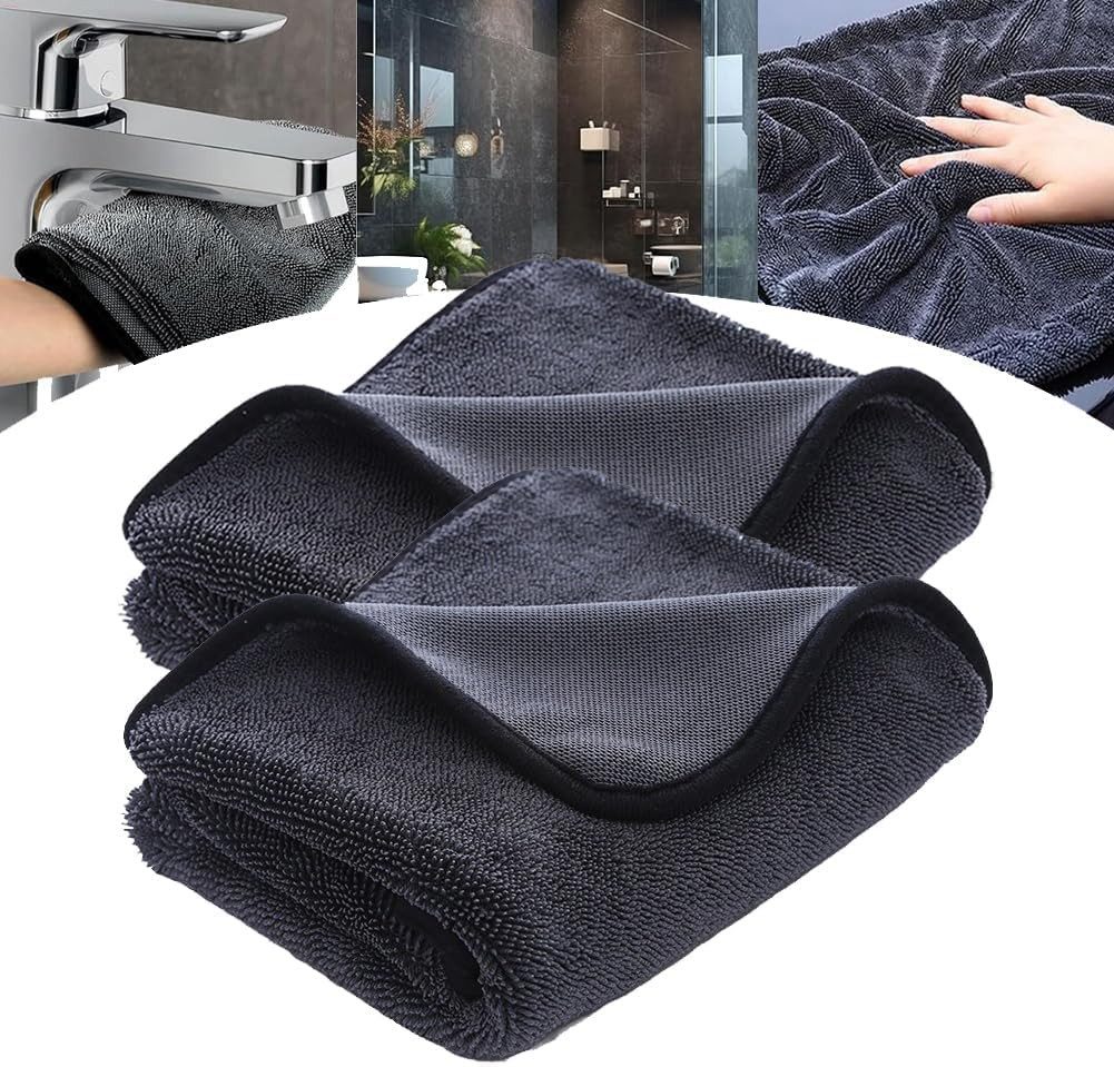 Coonoor Ultra-Wipes Trockentuch Dusche, Trockentücher Mikrofasertuch (90x60 cm, 2-tlg., Auto Trockentuch Super Saugfähig Microfibre Car Trockentücher)