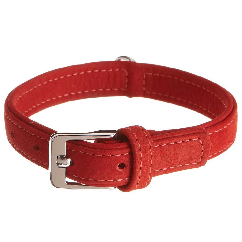 Karlie Hunde-Halsband Karlie Halsband Buffalo aus Kalbsleder - Rot Gesamtlänge / Breite: 24