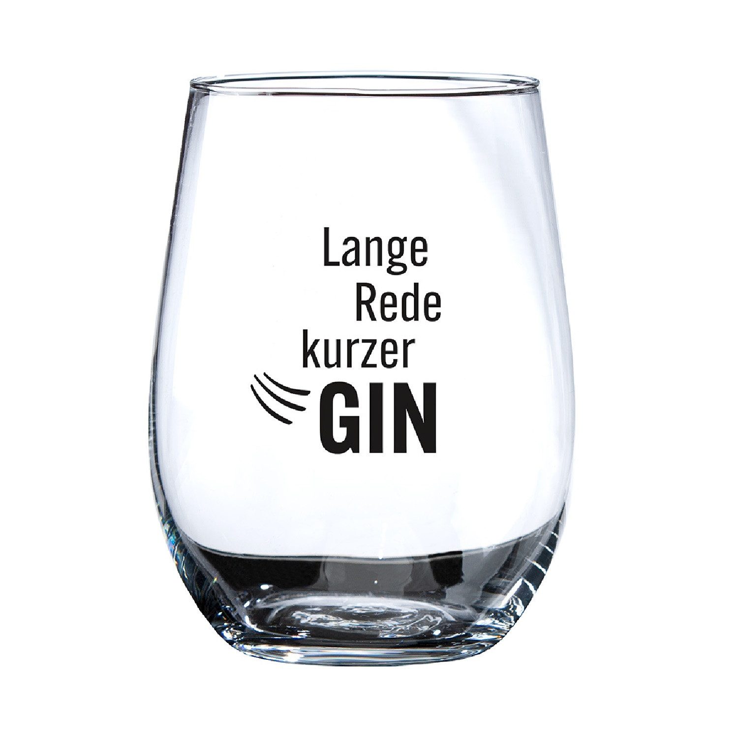 GILDE Glas Ginglas „Lange Rede kurzer GIN“ rund, Glas
