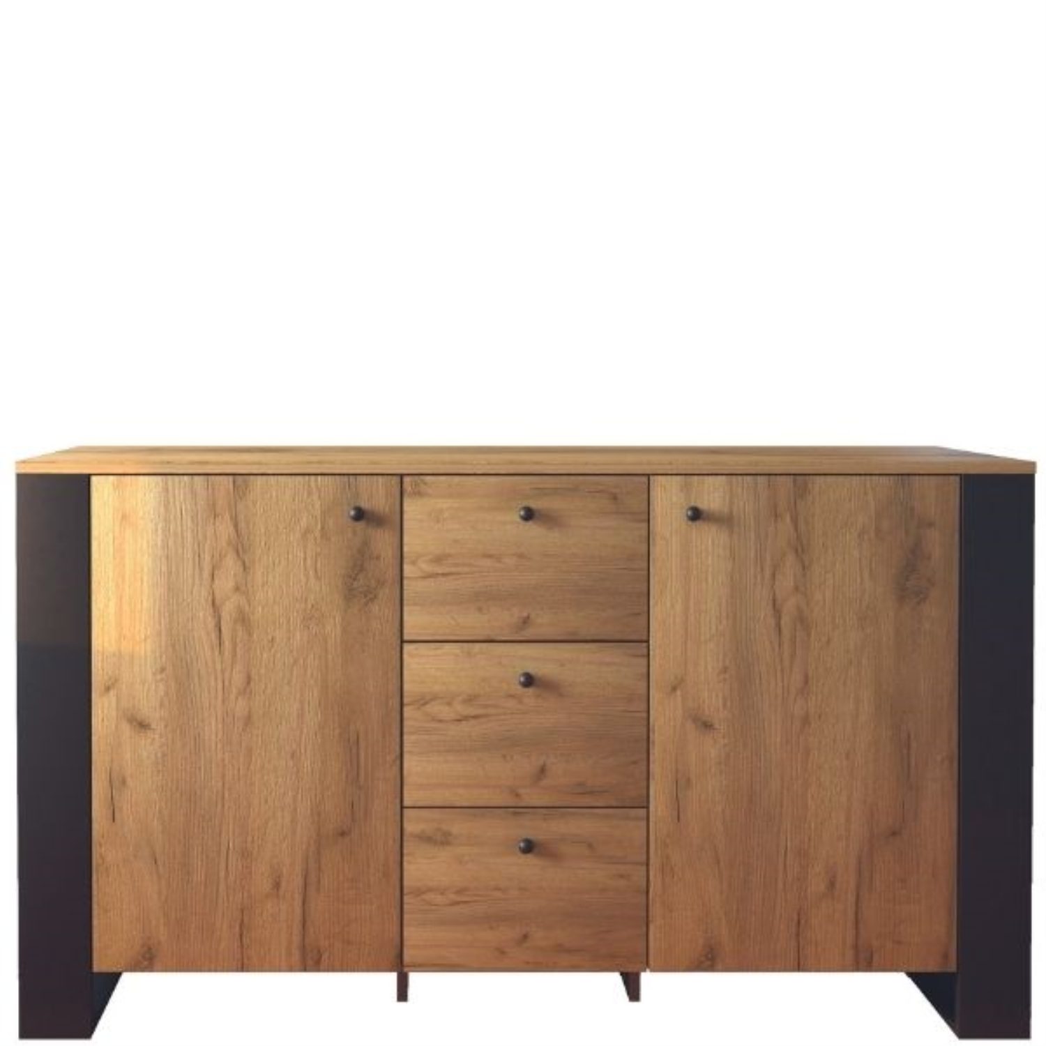 OKL Highboard Highboard Sideboard Kommode "Work" Goldkraft/Anthrazit