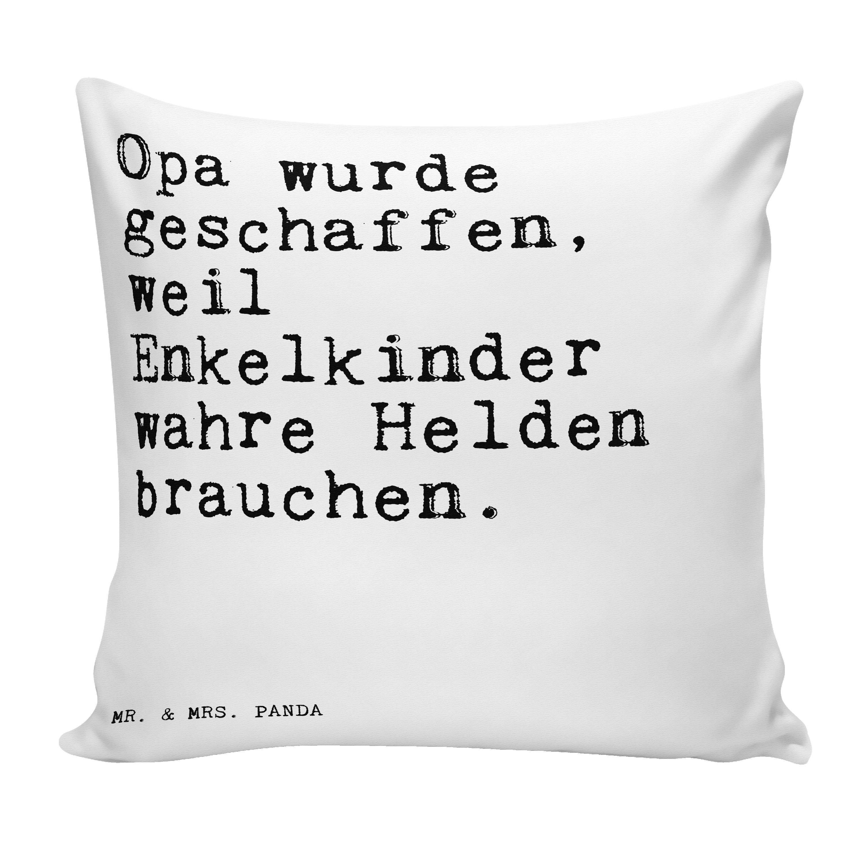 Mr. & Mrs. Panda Dekokissen »Opa wurde geschaffen, weil... Weiß