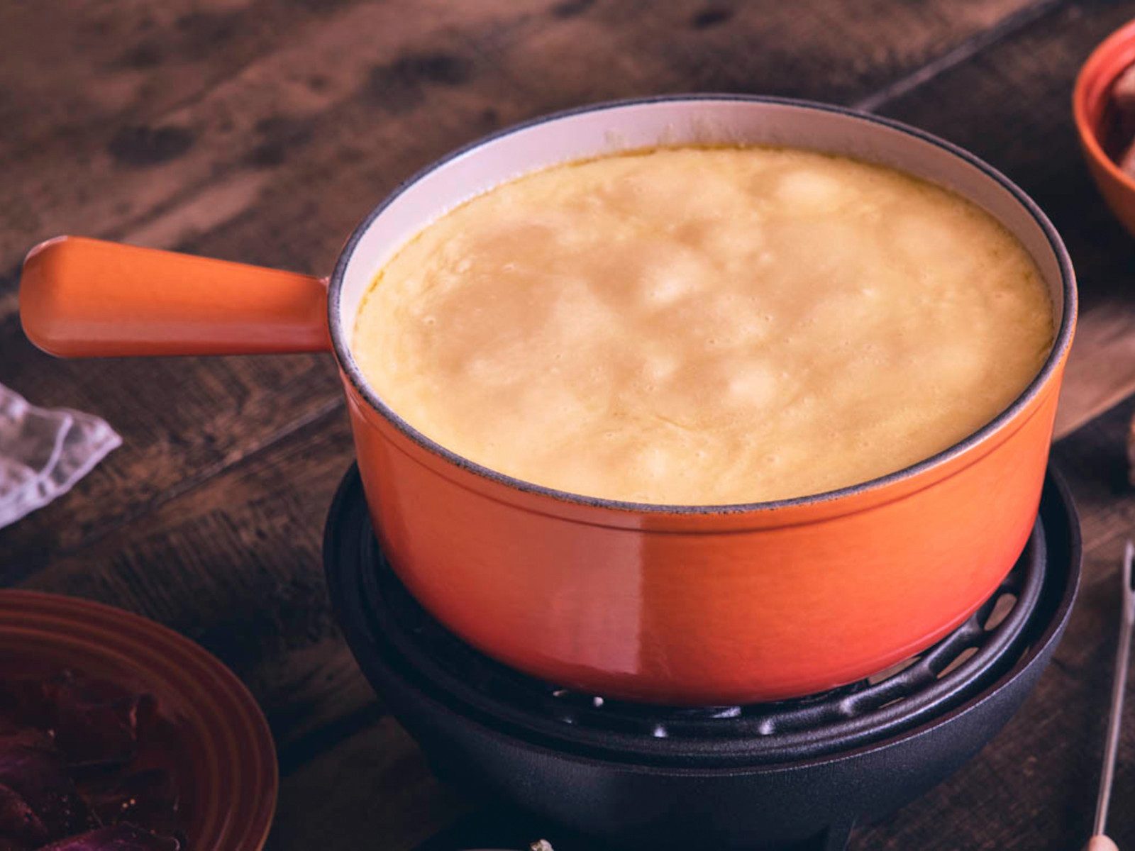 LE CREUSET Fondue Caquelon Tradition schwarz matt 24cm