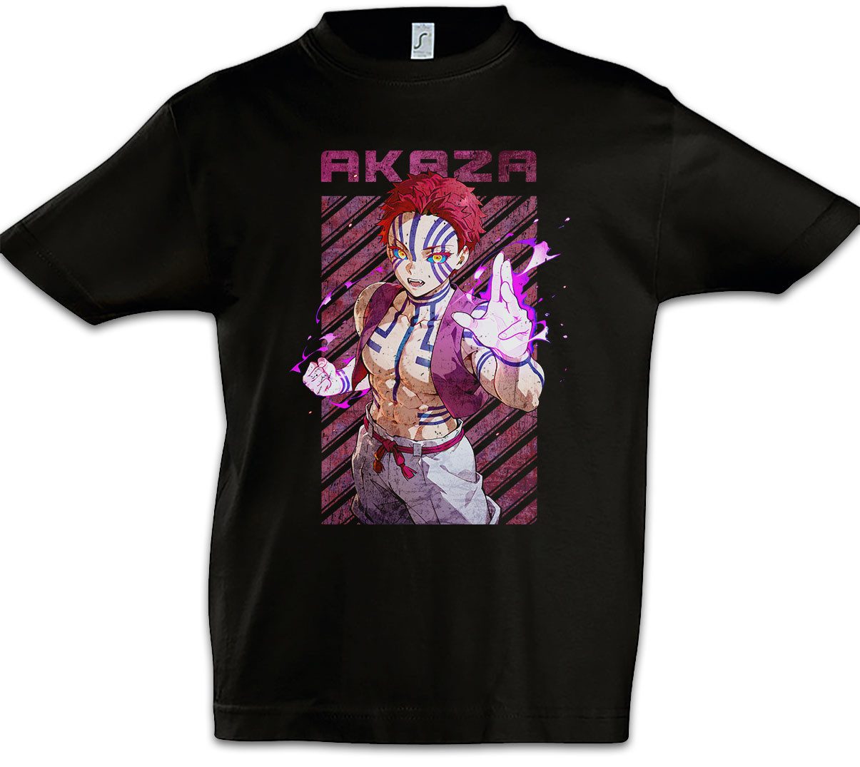 Print-Shirt Anime Akaza 4 Kinder T-Shirt Kamado Nezuko Slayer Zenitsu Inosuke