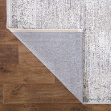 Teppich Vlora, Mozato, Rechteck, Höhe: 10 mm, Hoch-Tief Effekt, Kurzflor Teppich, Vintage Design, Modern Design