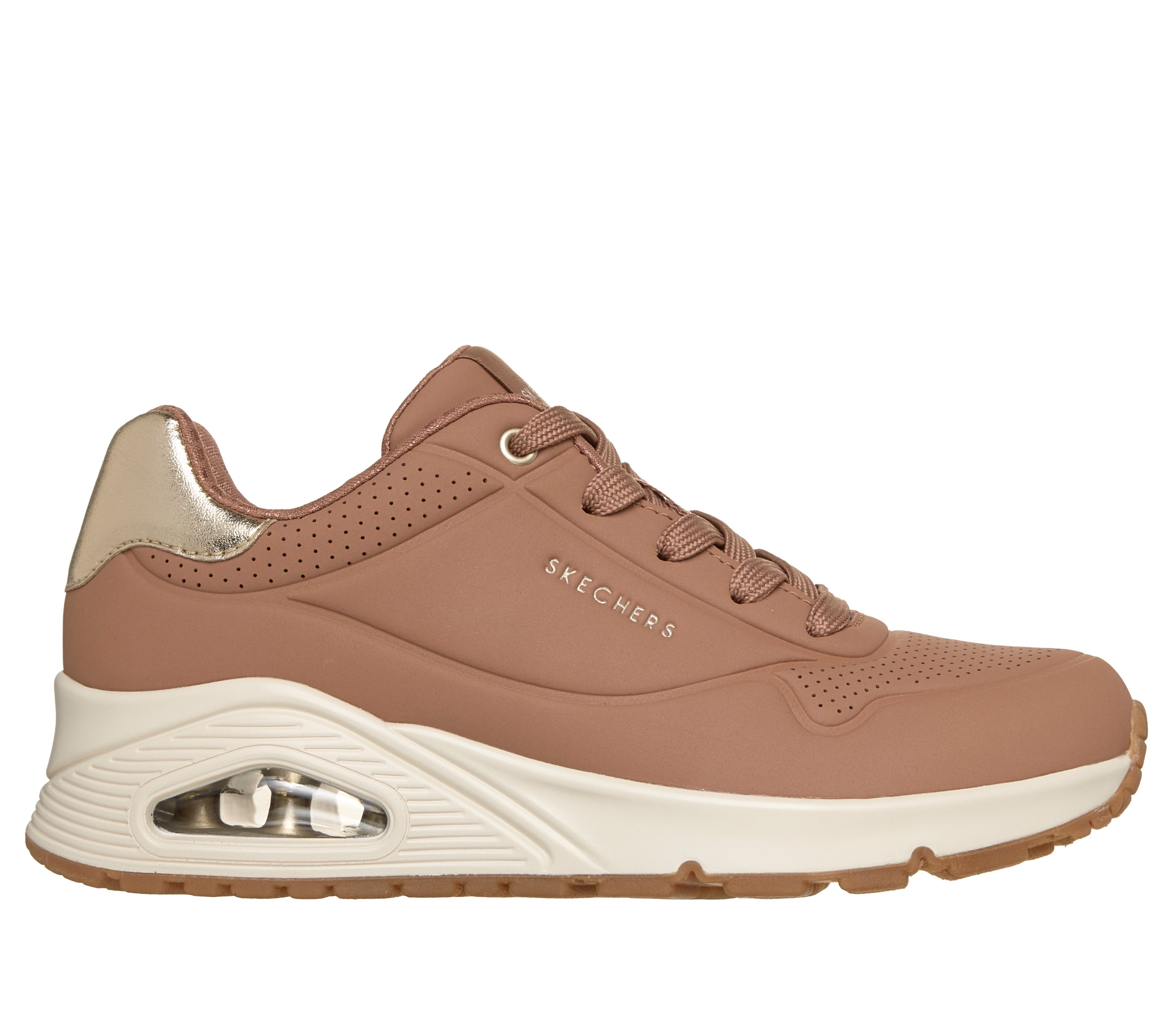 Skechers UNO GOLDEN AIR Sneaker Freizeitschuh, Halbschuh, Schnürschuh mit Metallic-Einsatz – Bild 4 von 5